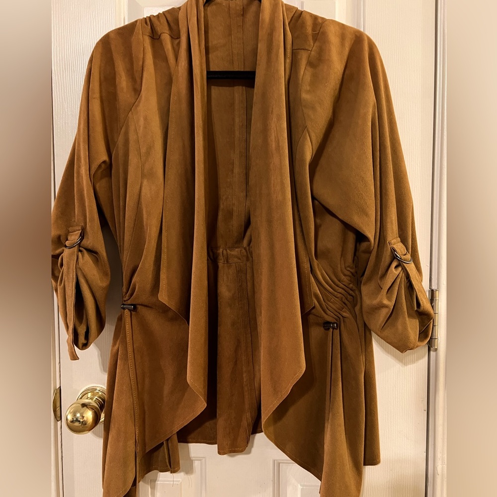 Plus size women’s sued fashion jacket